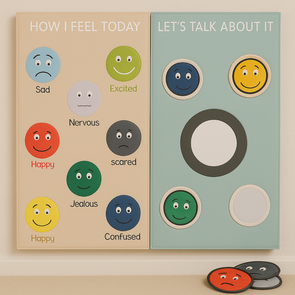 Emotion Interactive Wall Pads x 2 Wth Set 8 Disks Nursery Soft Wall Pads x 4 - Multi Colour + Floor Mats | www.ee-supplies.co.uk