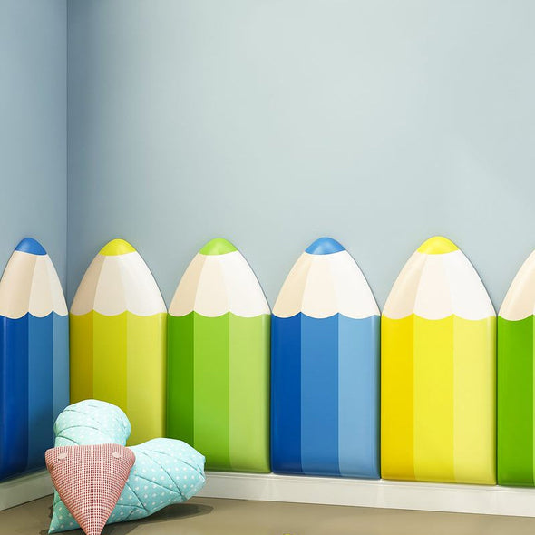 Sensory Padded Wall 7 Piece Set 80 x 40 x 3cm Nursery Soft Wall Pads x 4 - Multi Colour + Floor Mats | www.ee-supplies.co.uk