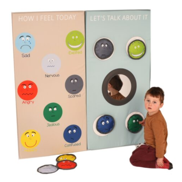 Emotion Interactive Wall Pads x 2 Wth Set 8 Disks Nursery Soft Wall Pads x 4 - Multi Colour + Floor Mats | www.ee-supplies.co.uk