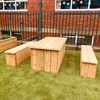 Outdoor Chunky Wooden Table And Benches Outdoor Chunky Wooden Table And Benches | Outdoors | www.ee-supplies.co.uk