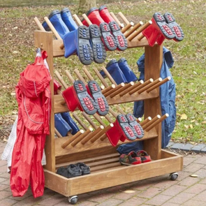 Outdoor Wooden Mobile Welly Storage Outdoor Mobile Welly Storage | www.ee-supplies.co.uk