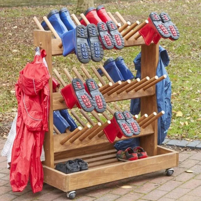 Outdoor Wooden Mobile Welly Storage Outdoor Mobile Welly Storage | www.ee-supplies.co.uk