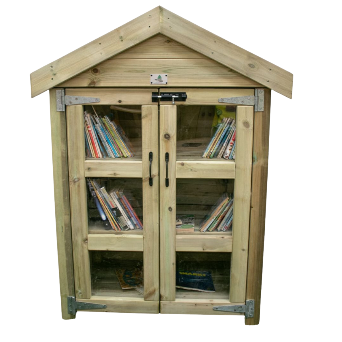 Book Library Shed Outdoor Premium Playground Reading Library Shed | Educational Equipment ...