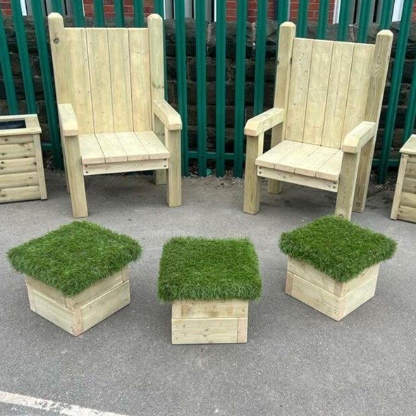 Outdoor Story Telling Throne Chairs + Grass Seating Stools Outdoor Story Telling Throne Chairs + Grass Seating Stools | ee-supplies.co.uk