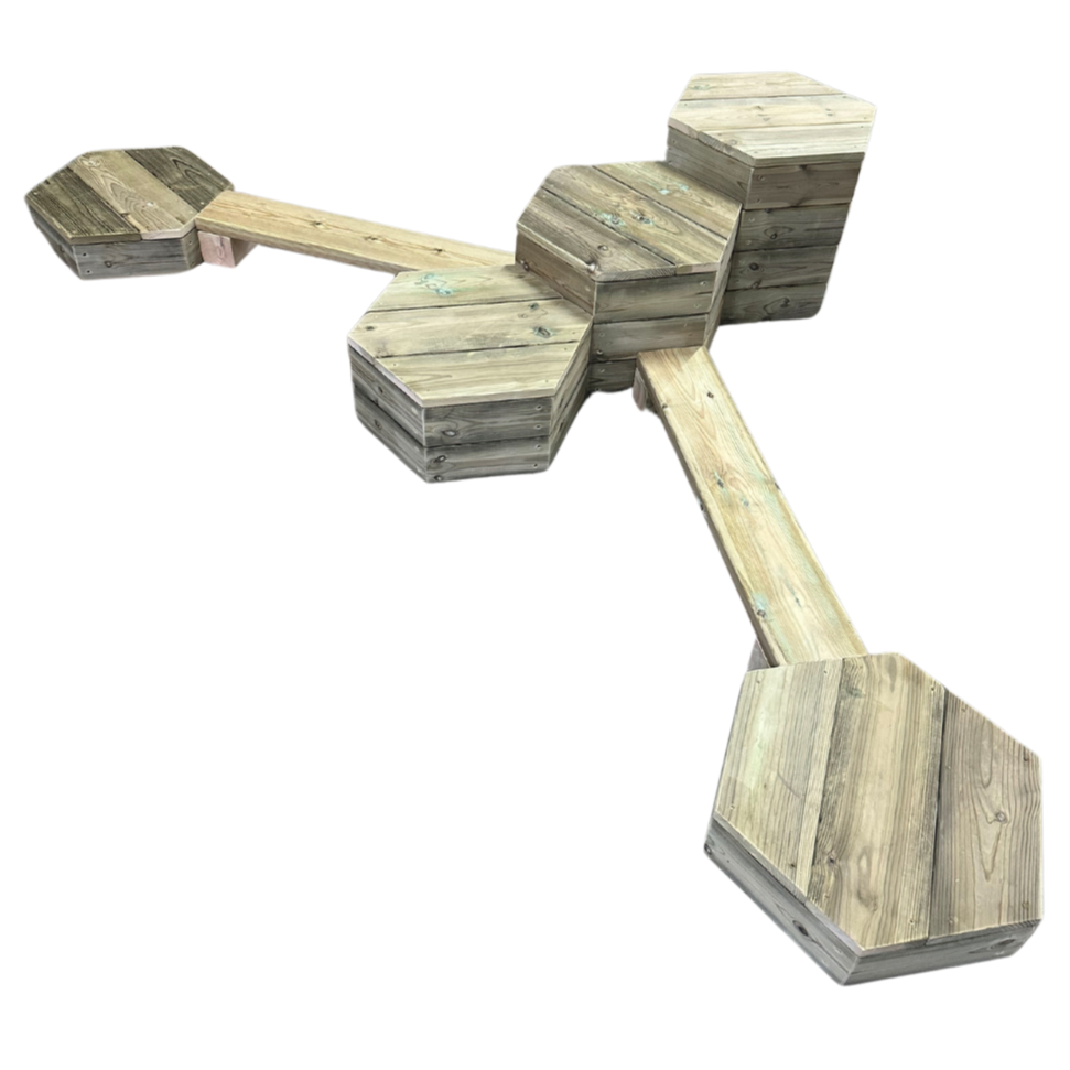 Balancing Block Structures Outdoor Wooden Balancing Blocks & Beams | Educational Equipment Supplies