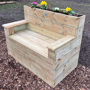 Outdoor Wooden Bench Seat With Planter Outdoor Wooden Bench Seat With Planter | ee-supplies.co.uk