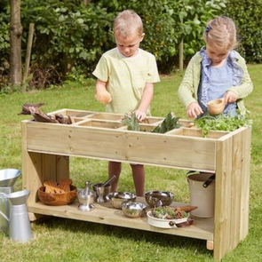 Outdoor Wooden Ingredients Trolley Outdoor Wooden Cart & Cover | Outdoor Storage | www.ee-supplies.co.uk