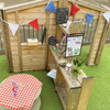 Children’s Outdoor Wooden Playhouse Partition Play Wooden Playhouse | Great Outdoors | www.ee-supplies.co.uk