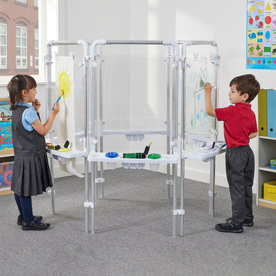 Perspex 6 Sided Easel - Clear Boards Perspex 6 Sided Easel - Clear Boards | School Perspex Easels | www.ee-supplies.co.uk