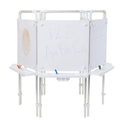 Indoor/Outdoor Drywipe 6 Sided Easel Perspex 6 Sided Easel - Dry Wipe |  Easels | www.ee-supplies.co.uk