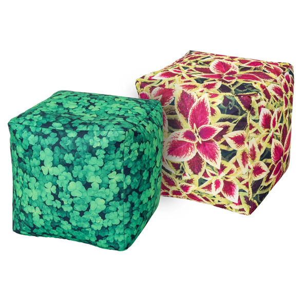 Pink Leaves/ Clover Cubes Pink Leaves/ Clover Cubes Beanbag Cubes | ee-supplies.co.uk