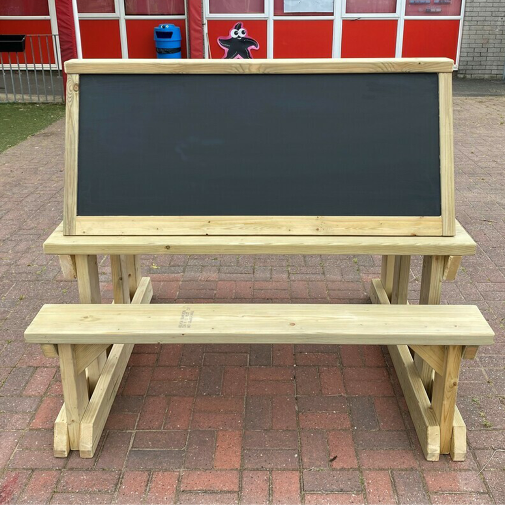 Playground Bench With Mark Making Chalkboard | Educational Equipment ...