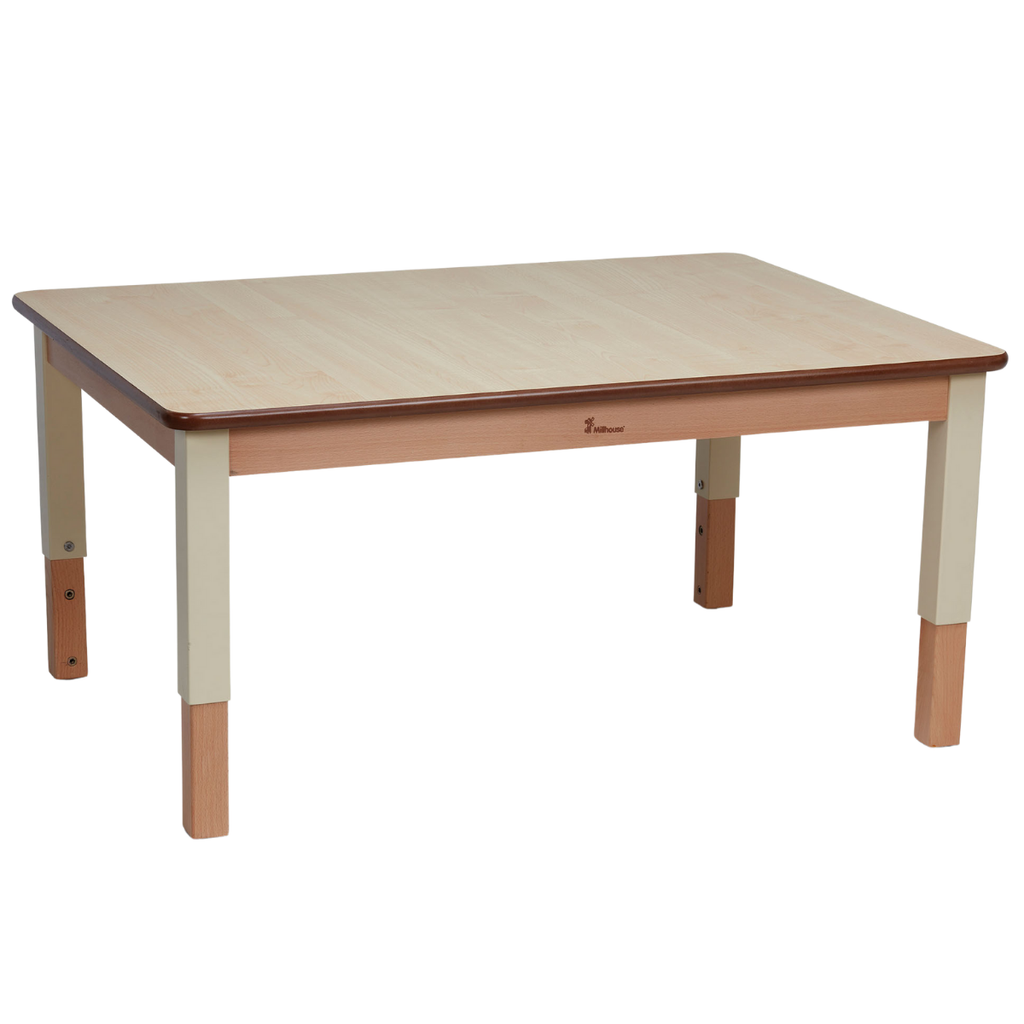 Millhouse Height Adjustable Wooden Table - Small Rectangular ...
