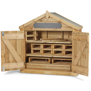 Playscapes Outdoor Wooden Storage Shed + Construction Blocks Playscapes Outdoor Wooden Storage Shed + Construction Blocks |  www.ee-supplies.co.uk