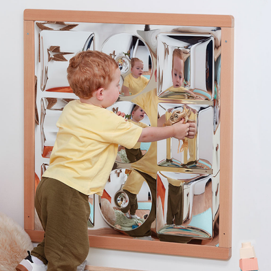 Playscapes Sensory Wall Mirror With Wooden Frame Playscapes Sensory Wall Mirror With Wooden Frame | Reflections | www.ee-supplies.co.uk