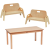 Playscapes Sturdy Wooden Table + 2 Bench Seats Playscapes Sturdy Wooden Table + 2 Bench Seats  | Seating | www.ee-supplies.co.uk