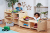 Playscapes Low S-shape Open Sweep Shelving Unit Playscapes Tall 45º Open Sweep Shelving Unit |  www.ee-supplies.co.uk