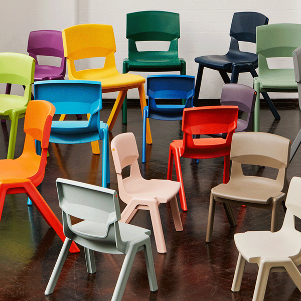 Postura + One Piece Classroom Chairs - H460mm - Ages 14+ Years