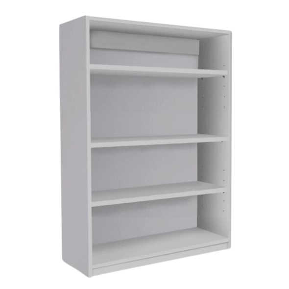 Premium Bookcase Grey With 1 Fixed & 2 Adjustable Shelves H1250mm Premium Bookcase Grey With 1 Fixed & 2 Adjustable Shelves H1250mm  | Library units Shelves | www.ee-supplies.co.uk