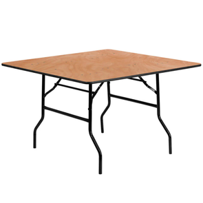 Square Wooden Folding Trestle Table - 2ft 6inch x 2ft 6inch (L760 x W760mm) 3ft Square Wooden Folding Table With Foldaway Legs |  With Fold Away Legs | www.ee-supplies.co.uk