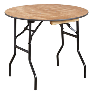 Round Wooden Folding Trestle Table - Dia910mm - 3ft Round Wooden Folding Trestle Table - Dia910mm - 3ft|  With Fold Away Legs | www.ee-supplies.co.uk