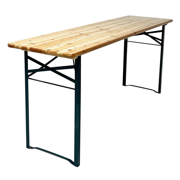 Festival Outdoor Wooden Folding Slimline Table - 6ft (180cm) x 1ft8 (50cm)