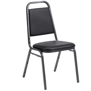 Essential Banqueting Chair - Black Vinyl With Silver Black Frame Essential Banqueting Chair - Black Vinyl With Silver Black Frame | www.ee-supplies.co.uk