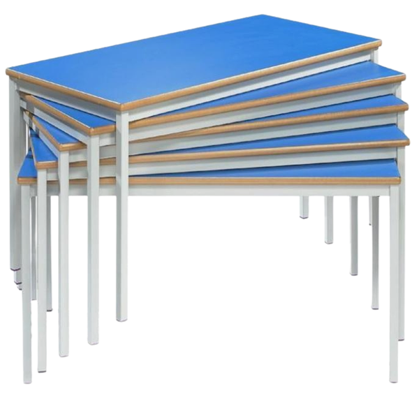 Value Fully Welded Rectangular Classroom Tables - Bullnose Edge Fully Welded Classroom Tables | Bullnose  Spiral Stacking | www.ee-supplies.co.uk