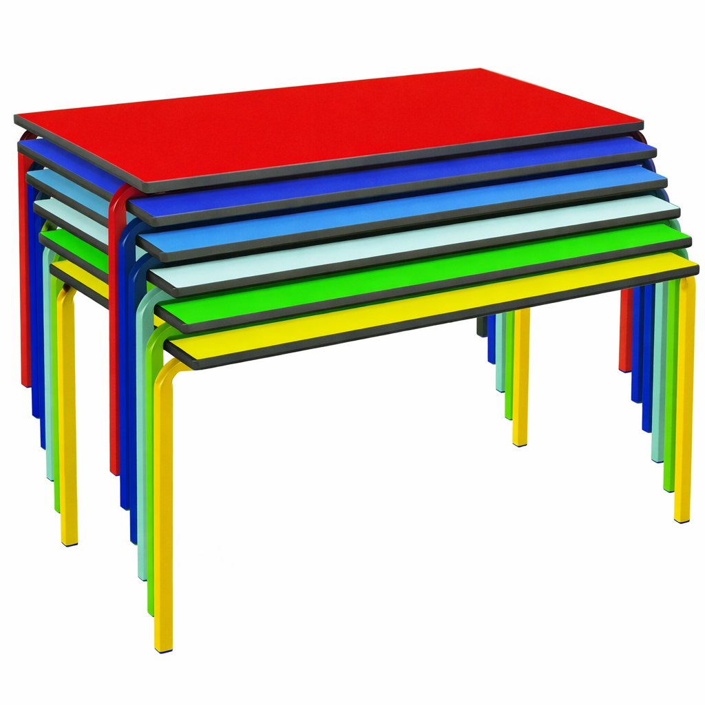 Colour Frame Stacking Crushed Bent Tables - Rectangular - Duraform Edge ...
