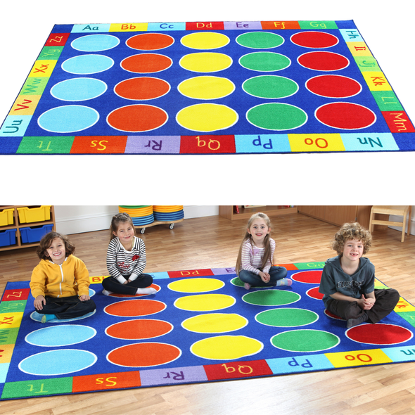 Rainbow™ Abc Rectangle Learning Carpet W3000 x D2000mm Rainbow™ Abc Rectangle Learning Carpet W3000 x D2000mm | Numercy Carpets & Rugs | www.ee-supplies.co.uk