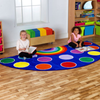 Rainbow™ Semi-Circle Carpet W3600 x D2570mm Rainbow™ Semi-Circle Placement Carpet | Rainbow Carpets & Rugs | www.ee-supplies.co.uk