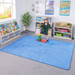 Large Rectangle Nursery Carpet – Blue W1780 x D2565mm Rectangle Rug – Blue | Large Carpets & Rugs | www.ee-supplies.co.uk