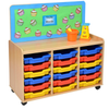 Tss 18 Shallow Tray Storage Unit With Cork Board 18 Shallow Tray TSS Unit | School tray Storage With Cork Board | www.ee-supplies.co.uk