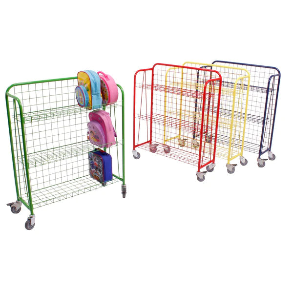 School Coloured Mobile Lunchbox Trolley