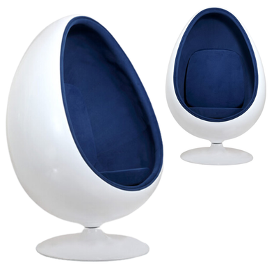 Retro Egg Shape Swivel Chair - Blue Retro Egg Shape Swivel Chair - Blue | www.ee-supplies.co.uk