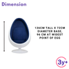 Retro Egg Shape Swivel Chair - Sound & Lights – Blue Retro Egg Shape Swivel Chair - Sound & Lights – Blue |  www.ee-supplies.co.uk