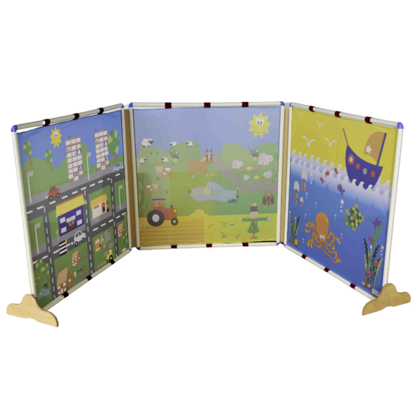 Trio Square Room Dividers Screens Set Of 3 - 1160 x 1160mm Roleplay Trio | Room Dividers | www.ee-supplies.co.uk
