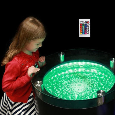 Round LED Colour Changing Bubble Table + Remote Round LED Colour Changing Bubble Table + Remote | Sensory | www.ee-supplies.co.uk