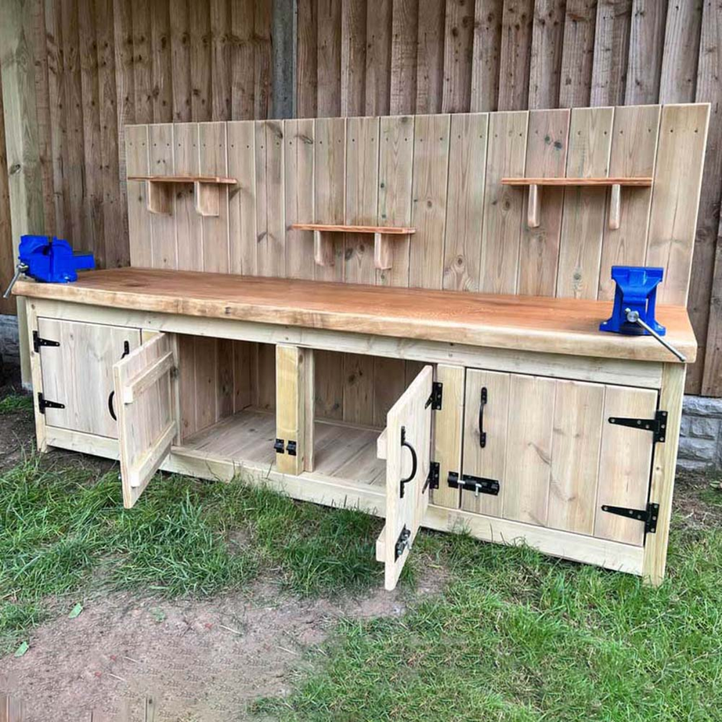 Rustic Outdoor Play Workbench | Educational Equipment Supplies