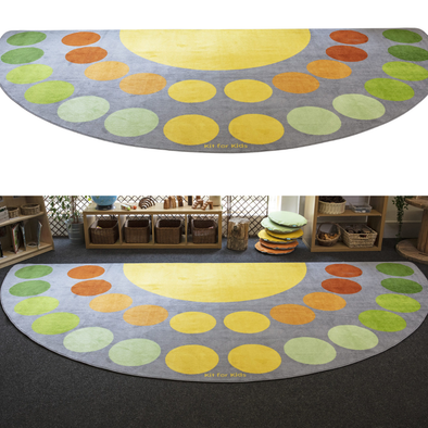 Safari Large Semi Circle Placement Carpet - W4000 x D2000mm Safari Large Semi Circle Placement Carpet - W4000 x D2000mm | Rainbow Carpets & Rugs | www.ee-supplies.co.uk