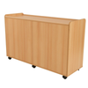 Mobile Sturdy Tray Storage Unit - 12 Deep & Clear Trays + Sliding Doors Safe & Sturdy Mobile Tray STorage | School tray storage | www.ee-supplies.co.uk