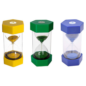 Sand Timer Hourglass Set 1 Min, 3 Min, 5 Min Colour Coded Giant Sand Timer | Sand Timers | www.ee-supplies.co.uk