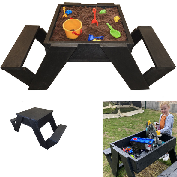 Sand Pit Table & Bench Set 100 % Recycled Sand & Water Pit | Sand & Water | www.ee-supplies.co.uk