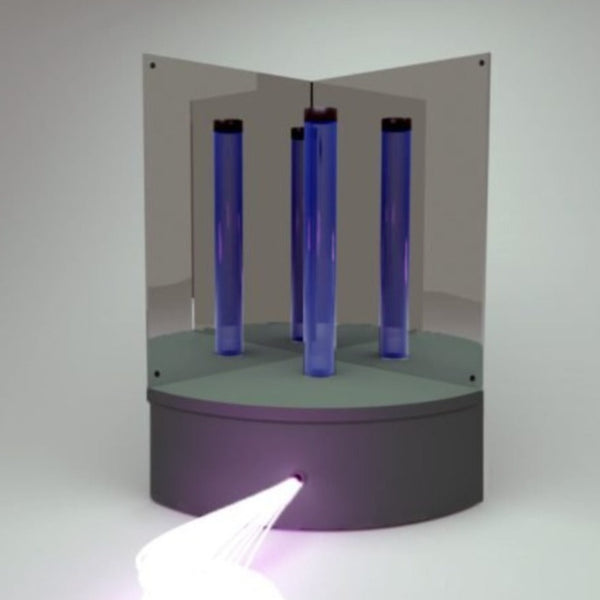 Sensory Bubble Tube 180cm+ Grey Padded Corner Plinth + Fibre Optic Light 100 Tails + 2 x Mirrors
