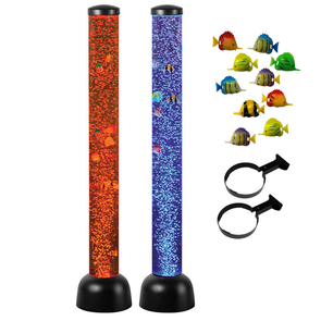 Sensory Bubble Tube Colour Changing Light + Wall Brackets + Floating Fish - 2 Pack - H100cm Sensory Bubble Tube Colour Changing Light Tube - 2 Pack H100cm | Sensory | www.ee-supplies.co.uk