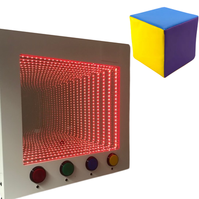 Sensory Interactive LED Infinity Panel + Built In Buttons 600 x 600mm + Dice Controller Sensory Interactive LED Infinity Panel + Built In Buttons 600 x 600mm + Dice Controller | Sensory | www.ee-supplies.co.uk
