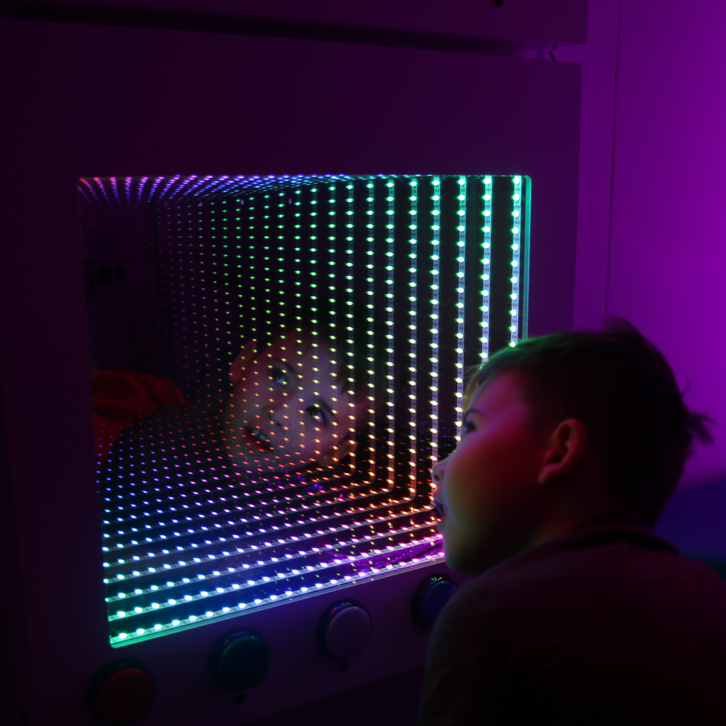 Sensory Interactive LED Infinity Panel PLUS + Built In Buttons 600 x ...