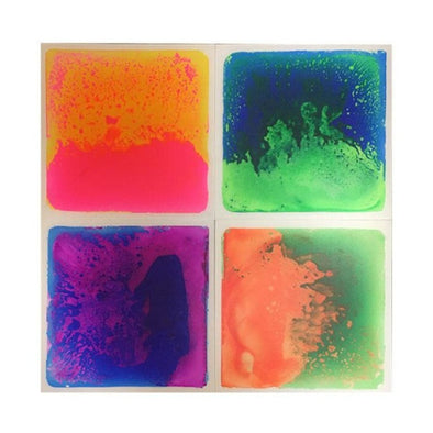 Sensory Liquid Floor Tiles UV Light Sensory Liquid Floor Tiles Aquatic + Glitter Flakes + Aquatic Characters x 4 | Sensory | www.ee-supplies.co.uk