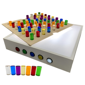 Sensory Play Light Panel + Coloured Rods Sensory Play Light Table Top + Coloured Rods  | Light Panels | www.ee-supplies.co.uk