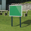 Shield Exterior Showcase / Noticeboard Aluminium Framed + Sunken Posts Shield Exterior Showcase / Noticeboard Aluminium Framed + Bolt Down Posts |  Outdoor Signs | www.ee-supplies.co.uk
